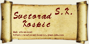 Svetorad Košpić vizit kartica